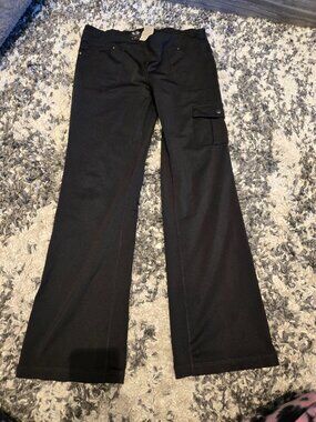 Athletic Works Cargo Flare Yoga Pants | Size Large | Black